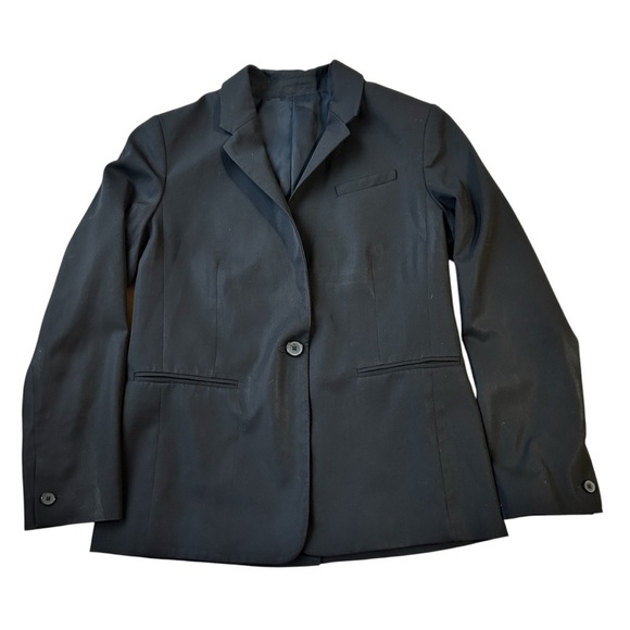Everlane Blazer Size 0 Womens Black Jacket Wool One Button Lined Size 4